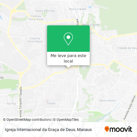 Igreja Internacional da Graça de Deus mapa
