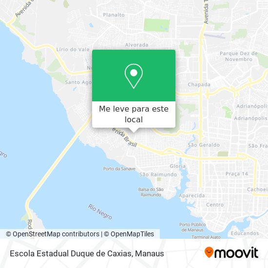Escola Estadual Duque de Caxias mapa
