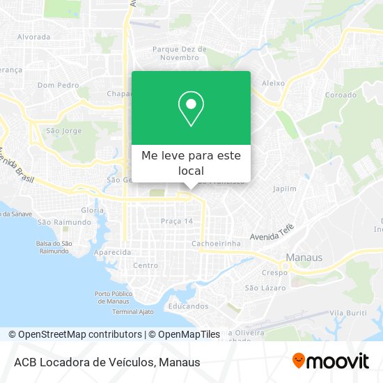 ACB Locadora de Veículos mapa