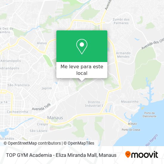 TOP GYM Academia - Eliza Miranda Mall mapa