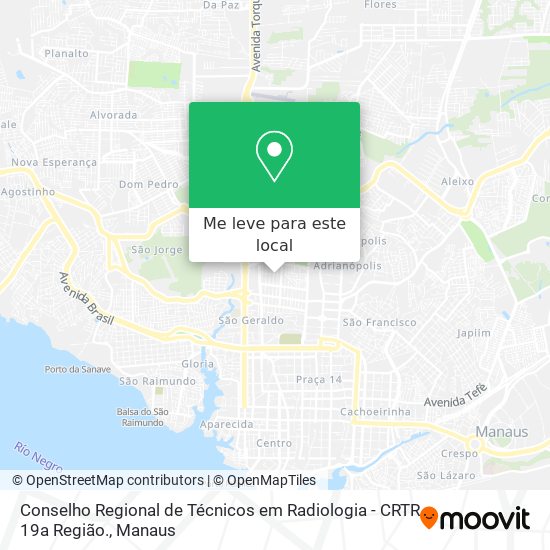 Conselho Regional de Técnicos em Radiologia - CRTR 19a Região. mapa
