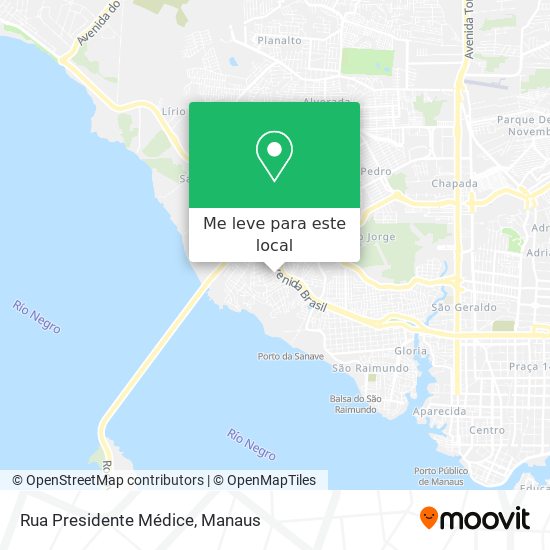 Rua Presidente Médice mapa