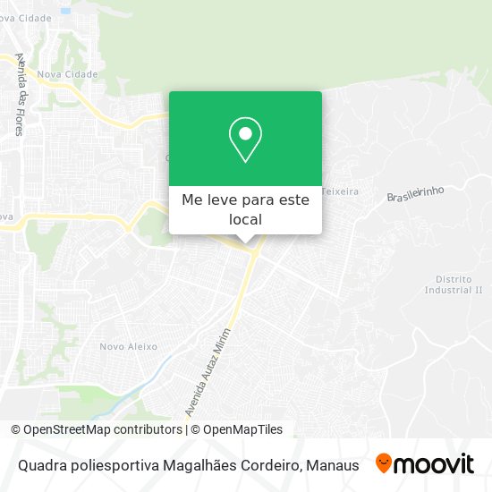 Quadra poliesportiva Magalhães Cordeiro mapa