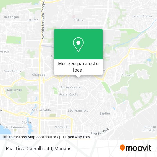 Rua Tirza Carvalho 40 mapa