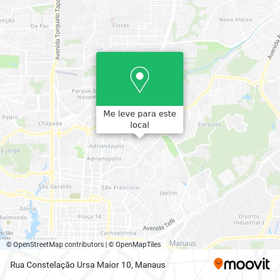 Rua Constelação Ursa Maior 10 mapa