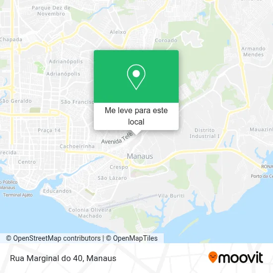 Rua Marginal do 40 mapa
