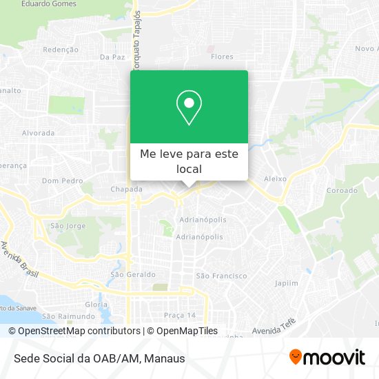 Sede Social da OAB/AM mapa