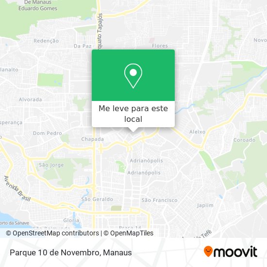 Parque 10 de Novembro mapa