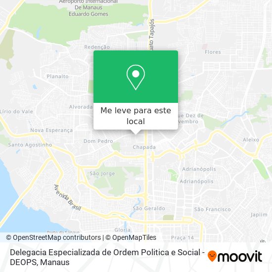 Delegacia Especializada de Ordem Politica e Social - DEOPS mapa
