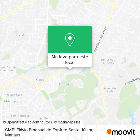 CMEI Flávio Emanuel do Espírito Santo Júnior mapa