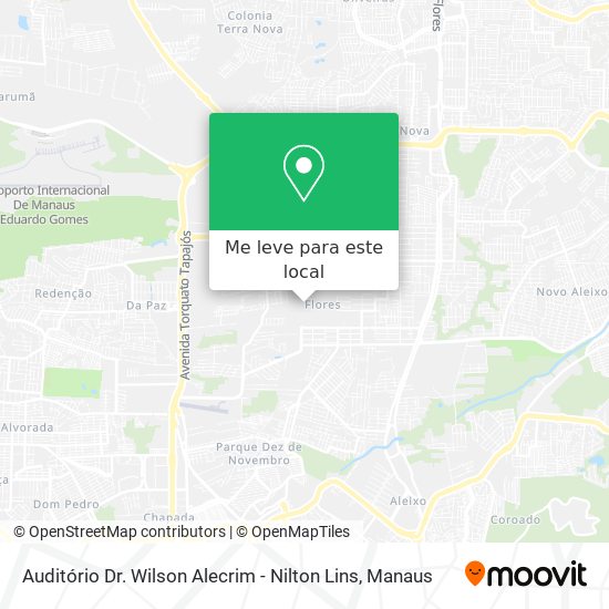 Auditório Dr. Wilson Alecrim - Nilton Lins mapa