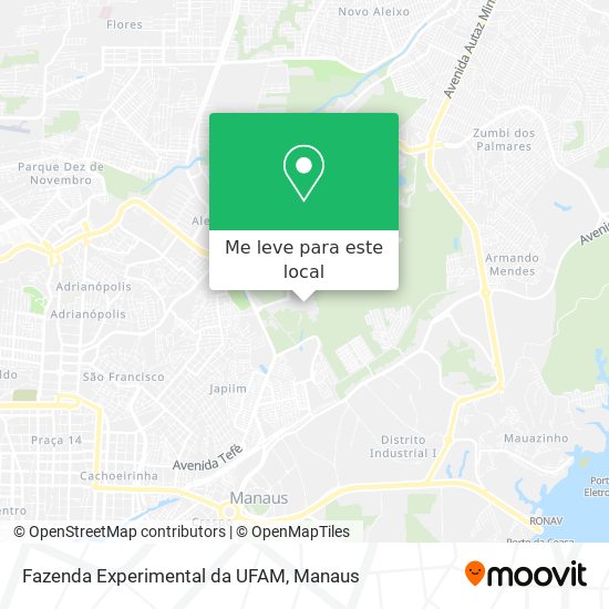 Fazenda Experimental da UFAM mapa