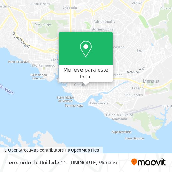 Terremoto da Unidade 11 - UNINORTE mapa