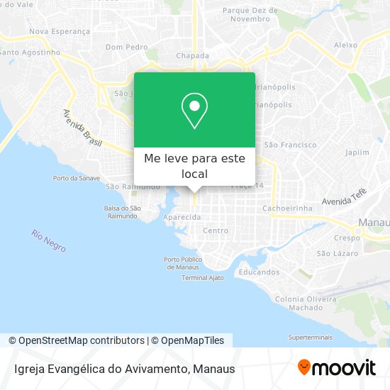Igreja Evangélica do Avivamento mapa