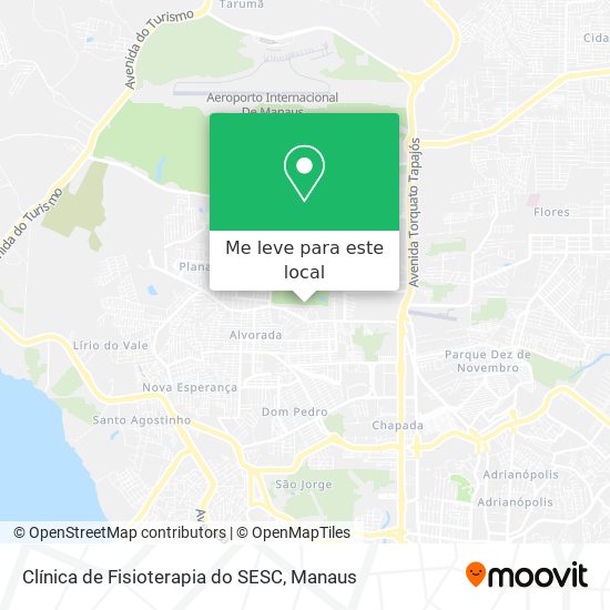 Clínica de Fisioterapia do SESC mapa