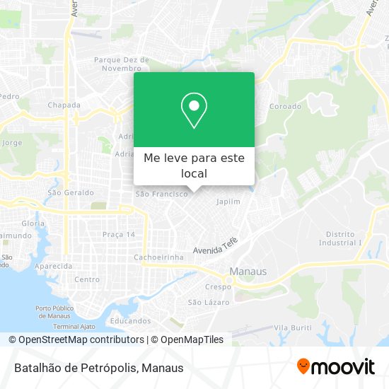 Batalhão de Petrópolis mapa