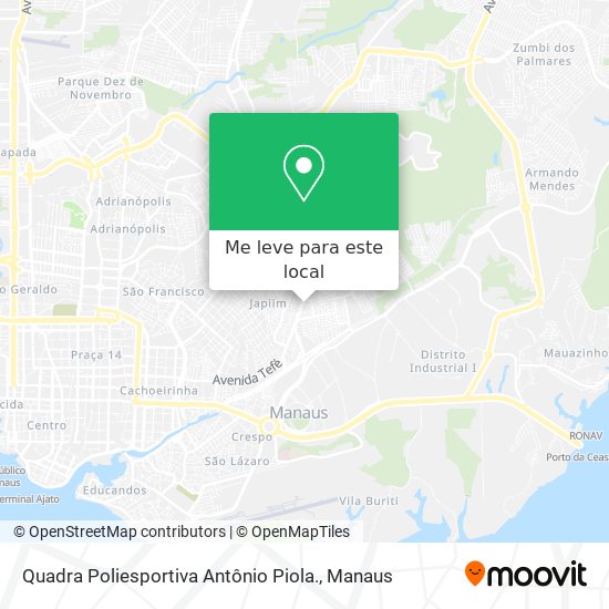 Quadra Poliesportiva Antônio Piola. mapa