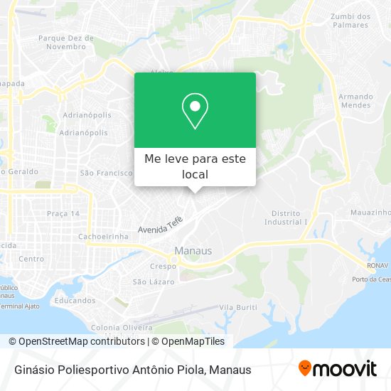 Ginásio Poliesportivo Antônio Piola mapa