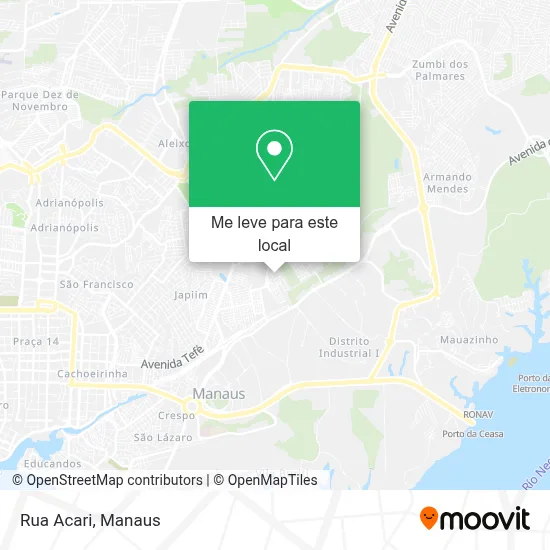 Rua Acari mapa