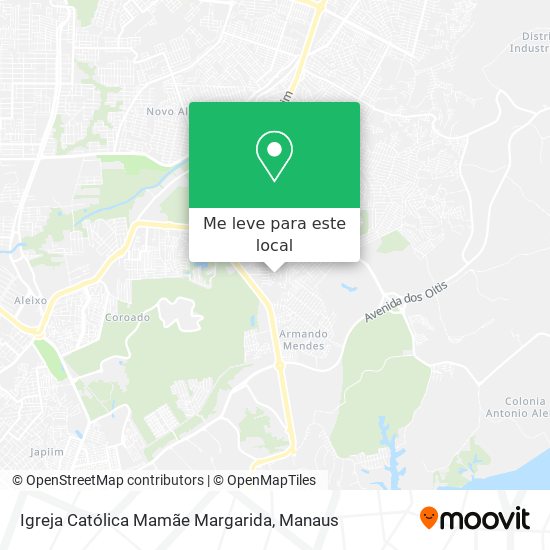 Igreja Católica Mamãe Margarida mapa