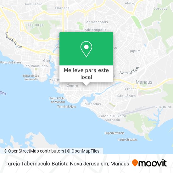 Igreja Tabernáculo Batista Nova Jerusalém mapa