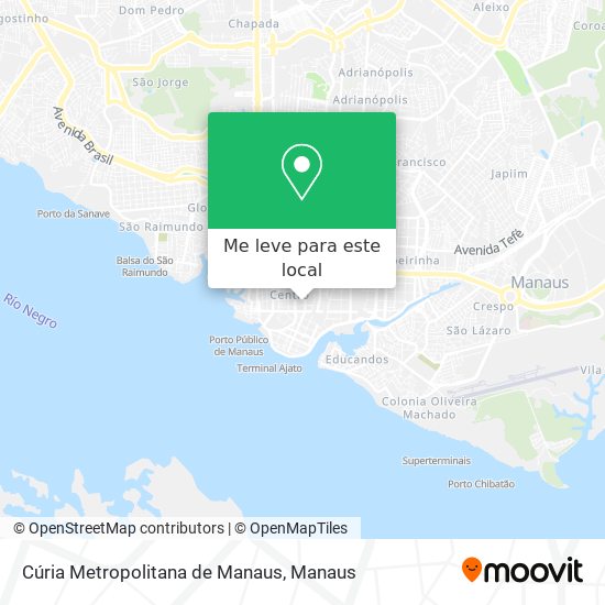 Cúria Metropolitana de Manaus mapa