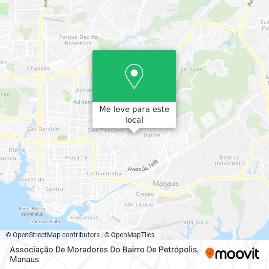 Associação De Moradores Do Bairro De Petrópolis mapa