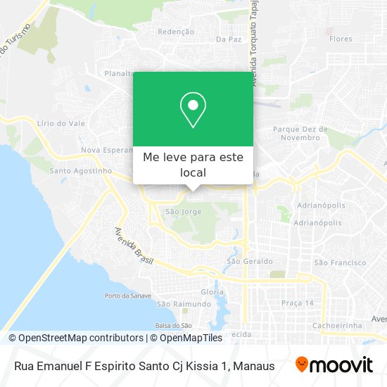 Rua Emanuel F Espirito Santo Cj Kissia 1 mapa