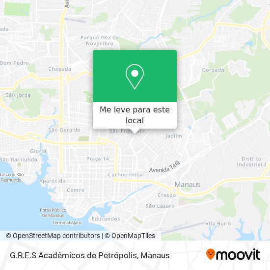 G.R.E.S Acadêmicos de Petrópolis mapa