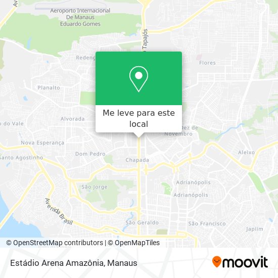 Estádio Arena Amazônia mapa