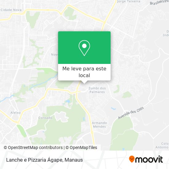 Lanche e Pizzaria Ágape mapa