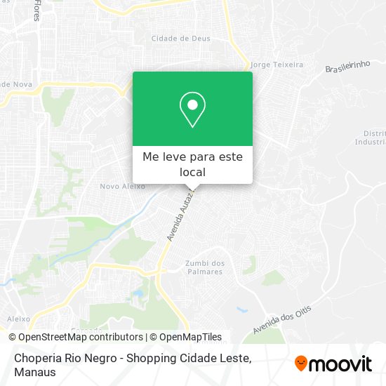 Choperia Rio Negro - Shopping Cidade Leste mapa