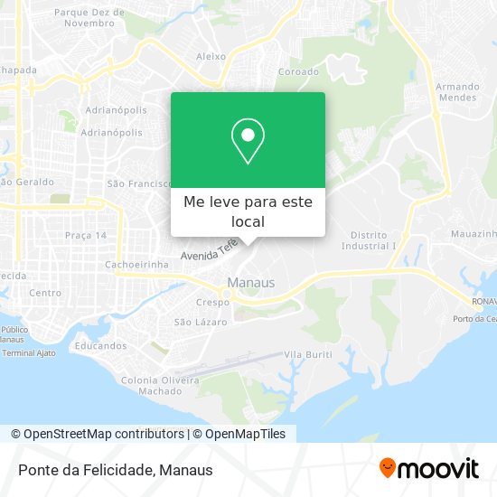 Ponte da Felicidade mapa
