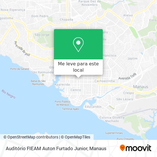 Auditório FIEAM Auton Furtado Junior mapa