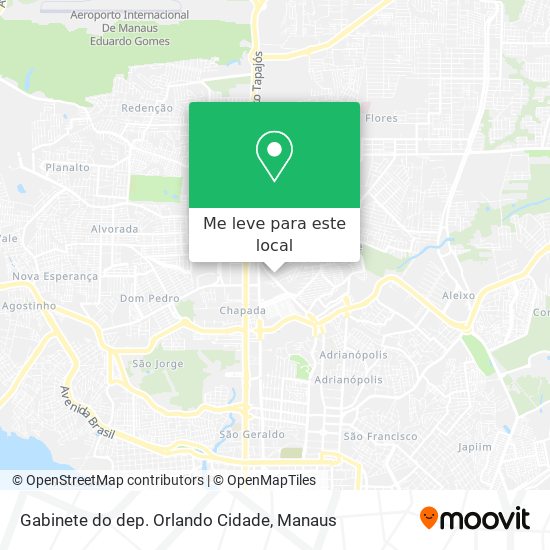 Gabinete do dep. Orlando Cidade mapa