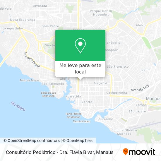 Consultório Pediátrico - Dra. Flávia Bivar mapa