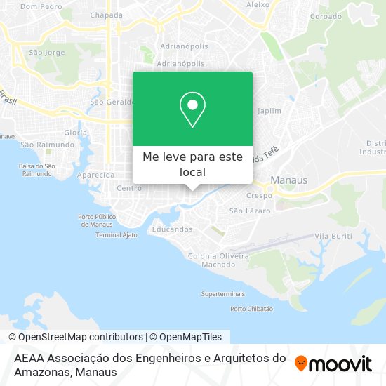 AEAA Associação dos Engenheiros e Arquitetos do Amazonas mapa