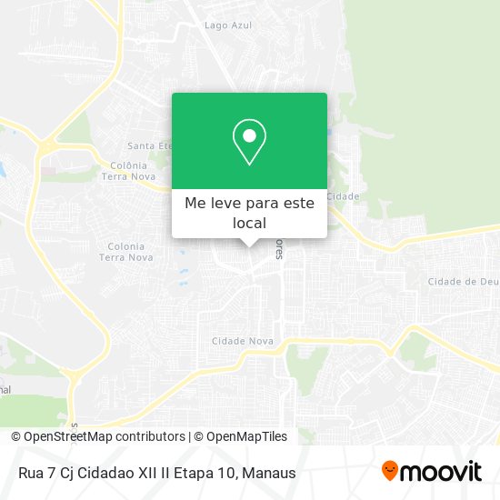 Rua 7 Cj Cidadao XII II Etapa 10 mapa