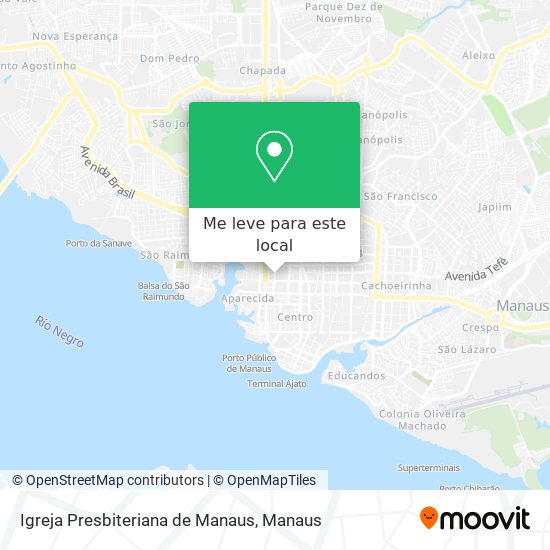 Igreja Presbiteriana de Manaus mapa