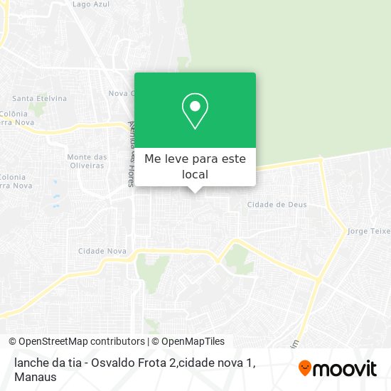 lanche da tia - Osvaldo Frota 2,cidade nova 1 mapa