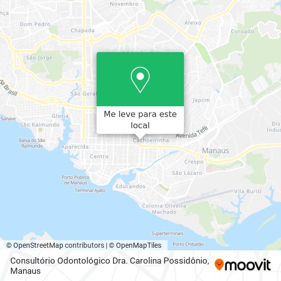 Consultório Odontológico Dra. Carolina Possidônio mapa