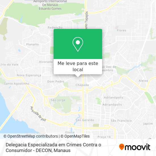 Delegacia Especializada em Crimes Contra o Consumidor - DECON mapa