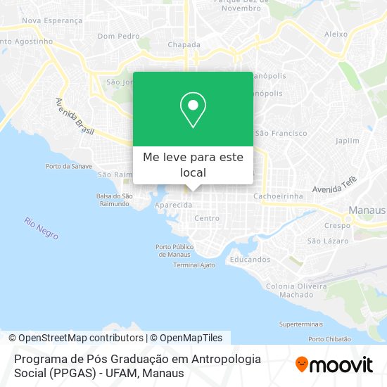 Programa de Pós Graduação em Antropologia Social (PPGAS) - UFAM mapa