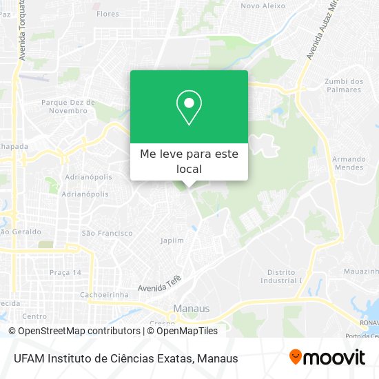 UFAM Instituto de Ciências Exatas mapa