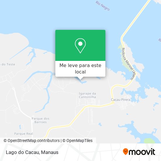 Lago do Cacau mapa