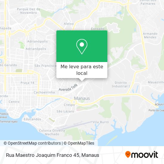 Rua Maestro Joaquim Franco 45 mapa
