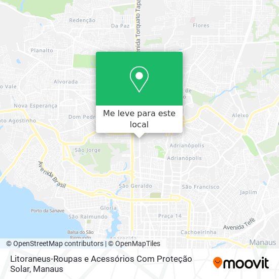 Litoraneus-Roupas e Acessórios Com Proteção Solar mapa