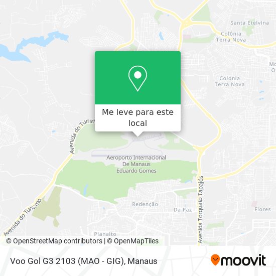 Voo Gol G3 2103 (MAO - GIG) mapa