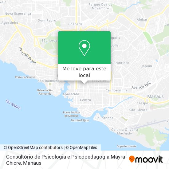 Consultório de Psicologia e Psicopedagogia Mayra Chicre mapa