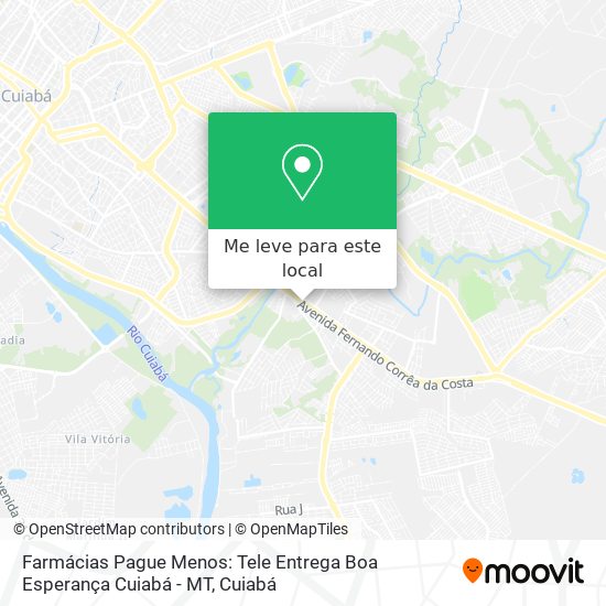 Farmácias Pague Menos: Tele Entrega Boa Esperança Cuiabá - MT mapa